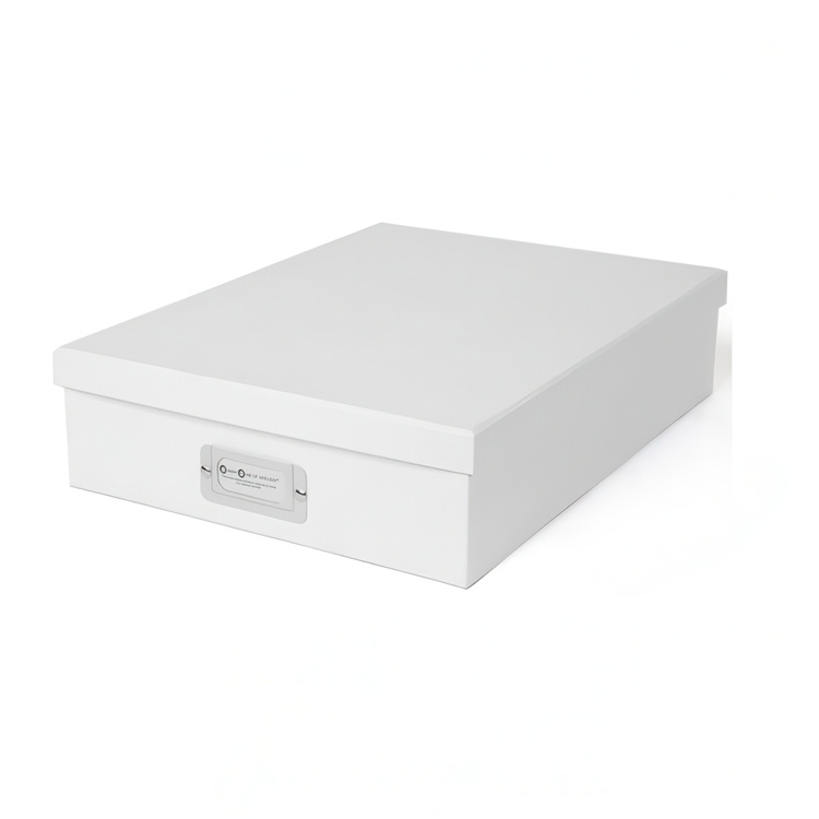 Storage box A4, Oskar, Bigso, White in the group Storage / Storage boxes / Bigso storage boxes at SmartaSaker.se (40787-vit)