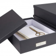 Storage box A4 +, BIGSO OSKAR, 35 x 26 x H 8,5 cm, Dark Grey