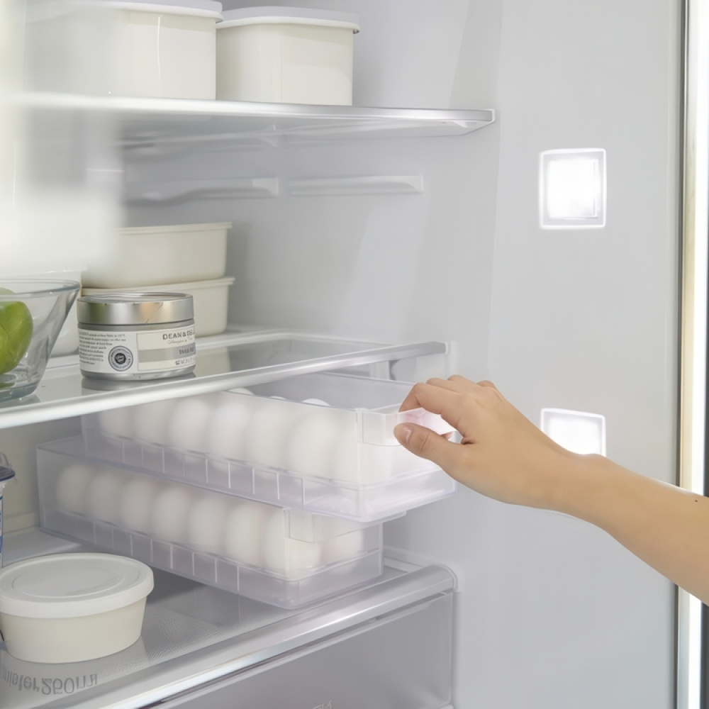 Storage box for 14 Eggs, Stackable, TOWER MODERN EGG TRAY , Yamazaki, Tranparent in the group Storage / Kitchen storage / Fridge storage at SmartaSaker.se (40792)