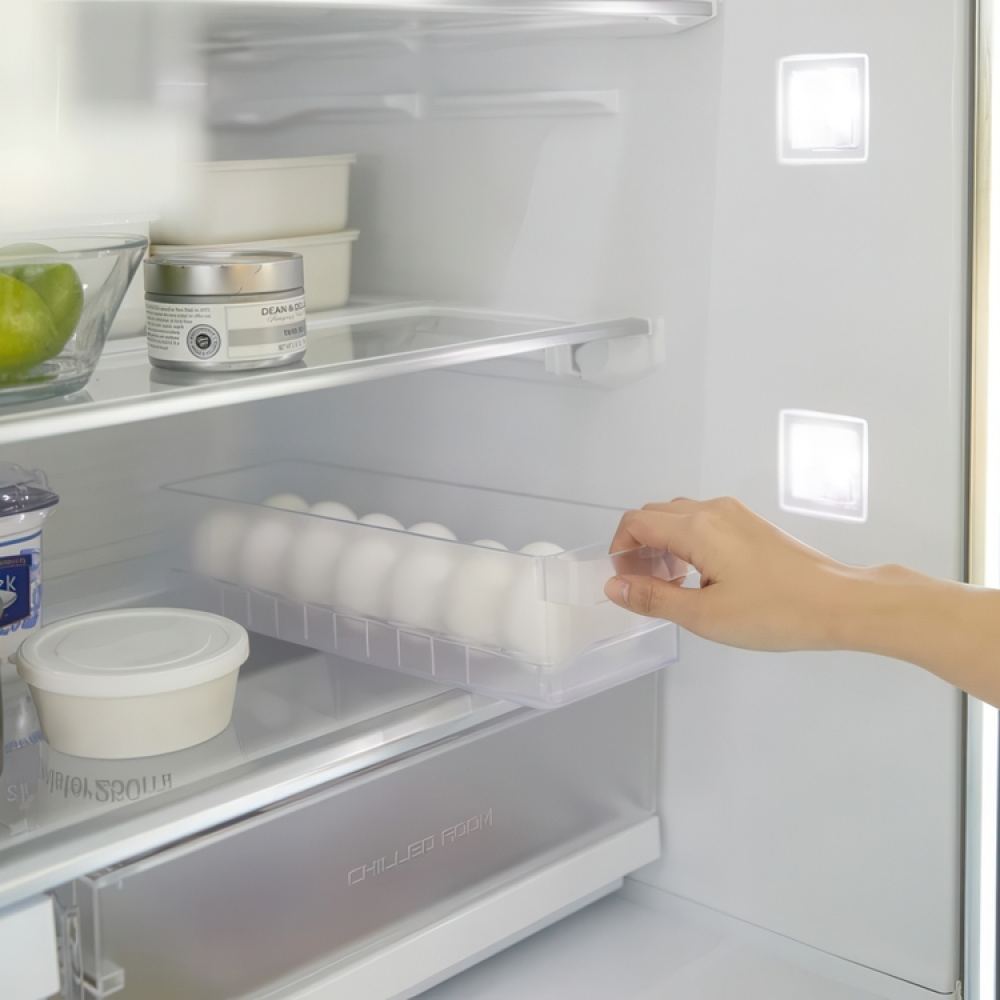 Storage box for 14 Eggs, Stackable, TOWER MODERN EGG TRAY , Yamazaki, Tranparent in the group Storage / Kitchen storage / Fridge storage at SmartaSaker.se (40792)