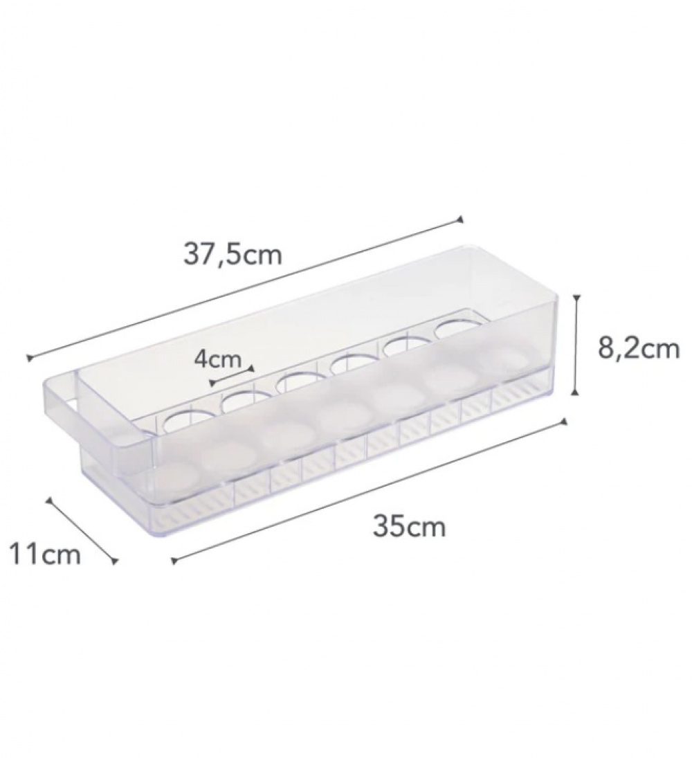 Storage box for 14 Eggs, Stackable, TOWER MODERN EGG TRAY , Yamazaki, Tranparent in the group Storage / Kitchen storage / Fridge storage at SmartaSaker.se (40792)