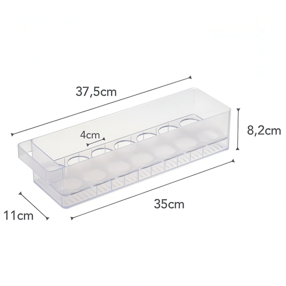 Storage box for 14 Eggs, Stackable, TOWER MODERN EGG TRAY , Yamazaki, Tranparent in the group Storage / Kitchen storage / Fridge storage at SmartaSaker.se (40792)