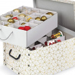 Storage box, XMAS, Box for sorting, 40 compartments, 50 x 39 x H24 cm, White / Gold Storage box, XMAS, Box for sorting, 40 compartments, 50 x 39 x H24 cm, White / Gold