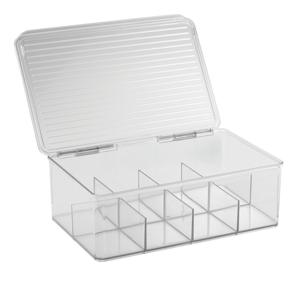 Box Tea Bags, 8 Compartments, ID CABINET BIN, 27,3 x 18,4 x H9,5cm, Transparent in the group Storage / Kitchen storage / Storage bins and jars at SmartaSaker.se (40800)