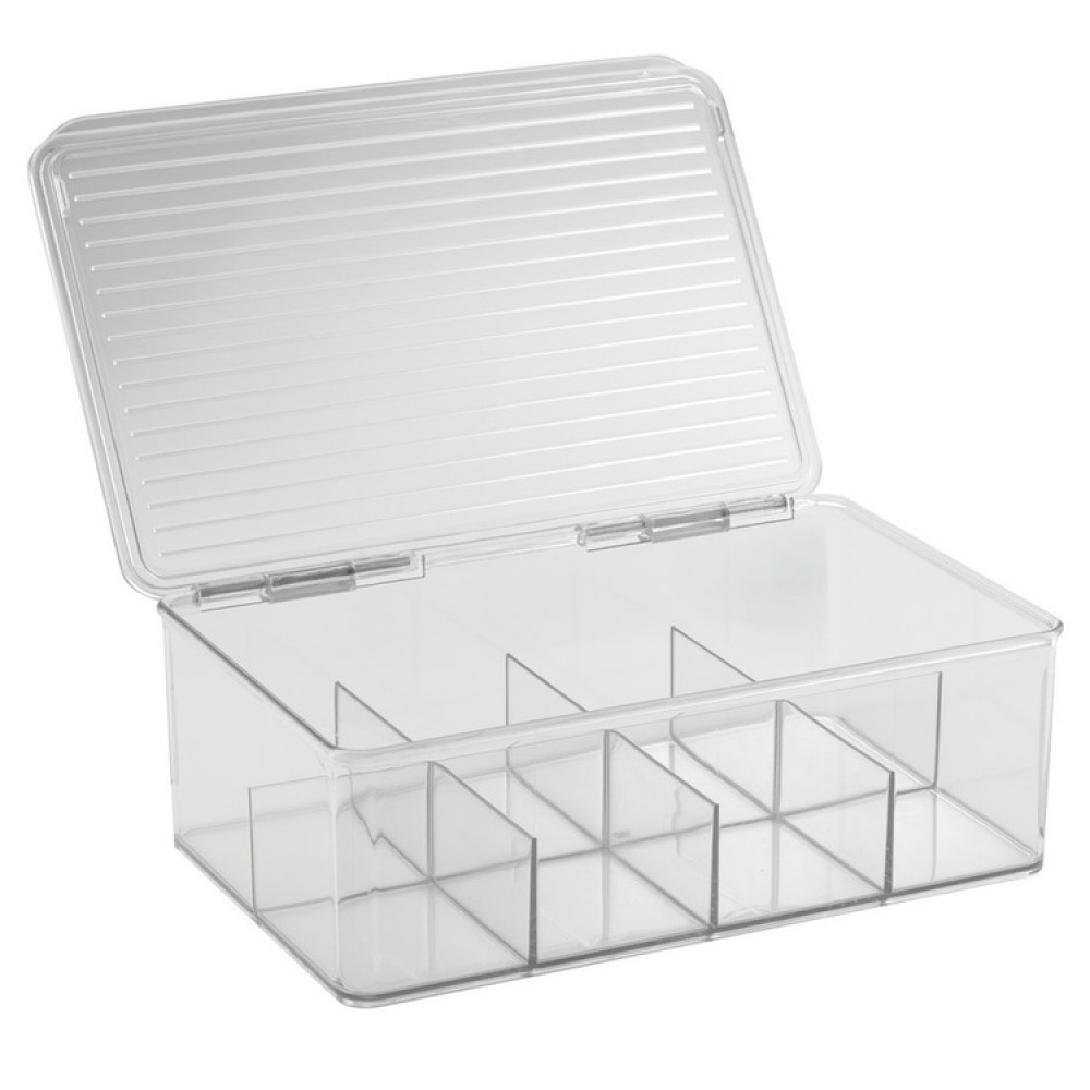 Box Tea Bags, 8 Compartments, ID CABINET BIN, 27,3 x 18,4 x H9,5cm, Transparent in the group Storage / Kitchen storage / Storage jars at SmartaSaker.se (40800)
