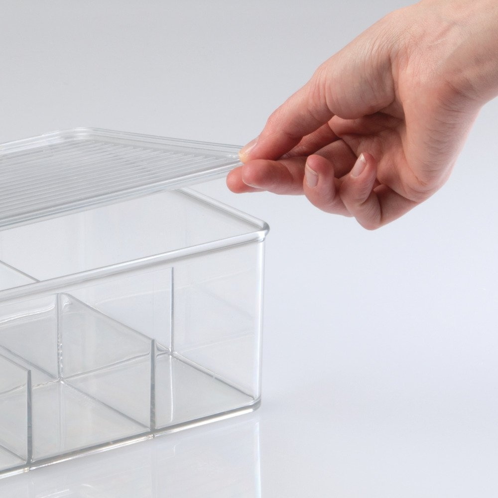 Box Tea Bags, 8 Compartments, ID CABINET BIN, 27,3 x 18,4 x H9,5cm, Transparent in the group Storage / Kitchen storage / Storage bins and jars at SmartaSaker.se (40800)