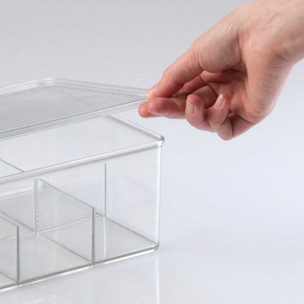 Box Tea Bags, 8 Compartments, ID CABINET BIN, 27,3 x 18,4 x H9,5cm, Transparent in the group Storage / Kitchen storage / Storage jars at SmartaSaker.se (40800)