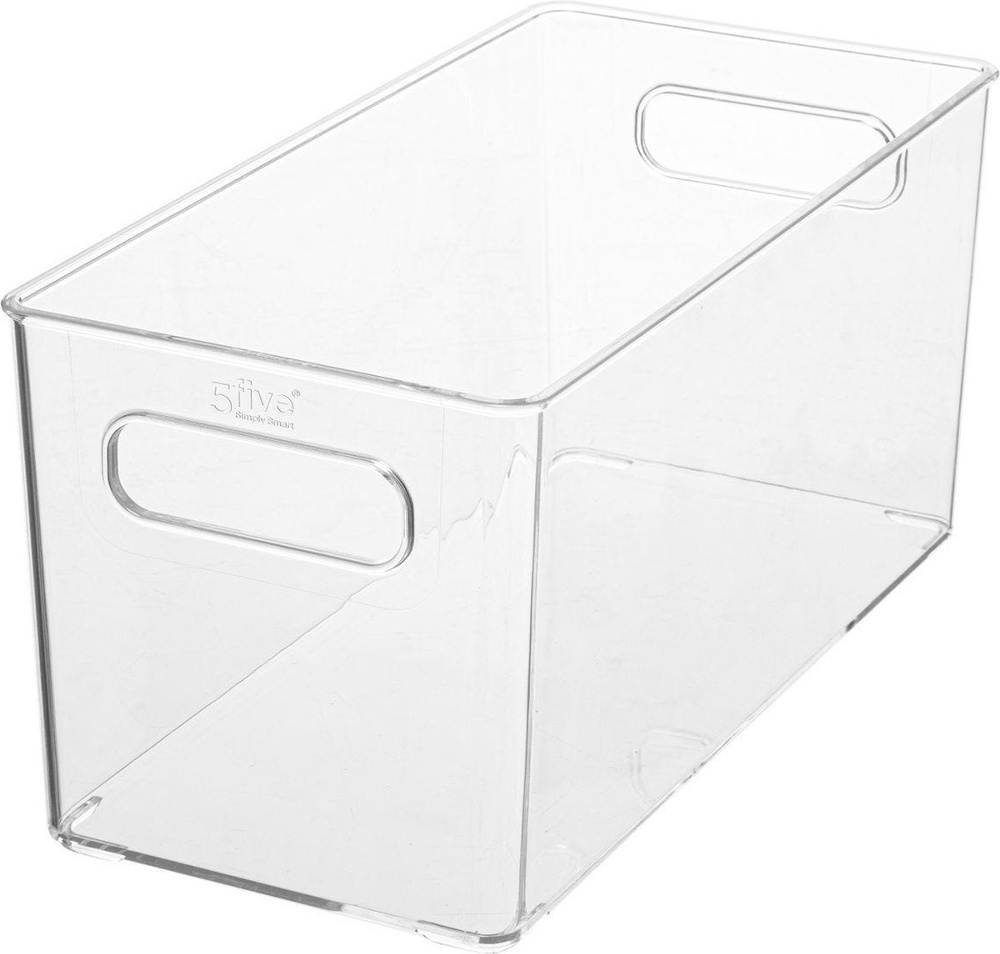 Storage Box in clear plastic, SELENA, 31 x 15 x H 15 cm, Clear in the group Storage / Storage boxes at SmartaSaker.se (40802)