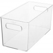 Storage Box in clear plastic, SELENA, 31 x 15 x H 15 cm, Clear