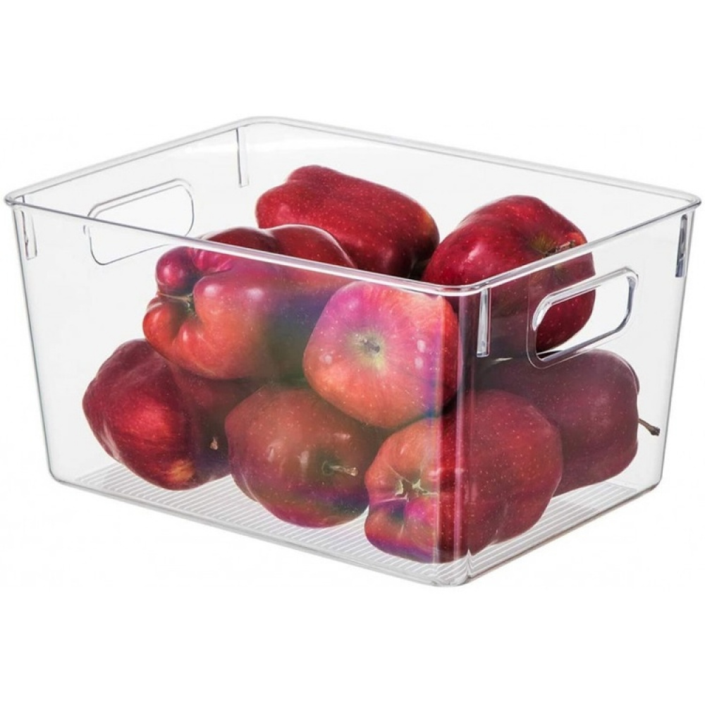 Storage Box in clear plastic, SELENA, 31 x 15 x H 15 cm, Clear in the group Storage / Storage boxes at SmartaSaker.se (40802)