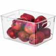 Storage Box in clear plastic, SELENA, 31 x 15 x H 15 cm, Clear