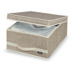 Storage Box with lid, MAISON, Medium, 45 x 35 x H 18 cm, Sand