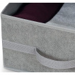 Storage Box with lid, STONE GREY, 45 x 35 x H 18 cm, Grey