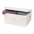 Storage Box, TIVOLI COLLECTION, 50 x 38 x H 24 cm, Off White Storage Box, TIVOLI COLLECTION, 50 x 38 x H 24 cm, Off White