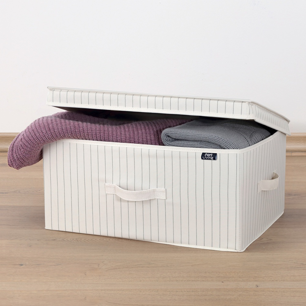 Storage Box, TIVOLI COLLECTION, 50 x 38 x H 24 cm, Off White in the group Storage / Storage boxes at SmartaSaker.se (40808)