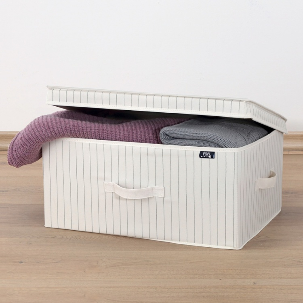 Storage Box, TIVOLI COLLECTION, 50 x 38 x H 24 cm, Off White in the group Storage / Storage boxes at SmartaSaker.se (40808)