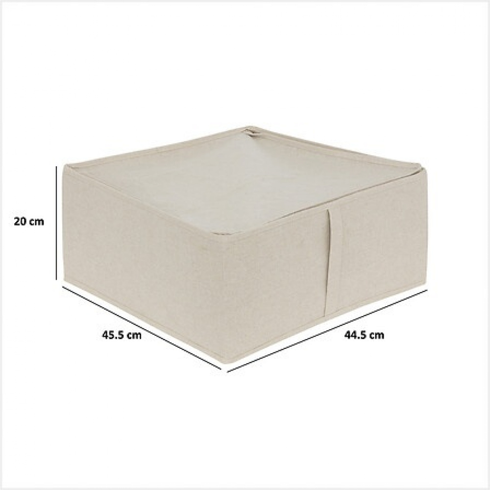 Storage Box, DRESSY RIGID BOX, 44,5 x 45,5 x H 20 cm, Beige in the group Storage / Storage boxes at SmartaSaker.se (40809)