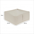 Storage Box, DRESSY RIGID BOX, 44,5 x 45,5 x H 20 cm, Beige Storage Box, DRESSY RIGID BOX, 44,5 x 45,5 x H 20 cm, Beige