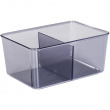 Storage Box, with divider, SAN DIEGO, 22,3 x 15,3, x H 10,5 cm, Transparent grey Storage Box, with divider, SAN DIEGO, 22,3 x 15,3, x H 10,5 cm, Transparent grey