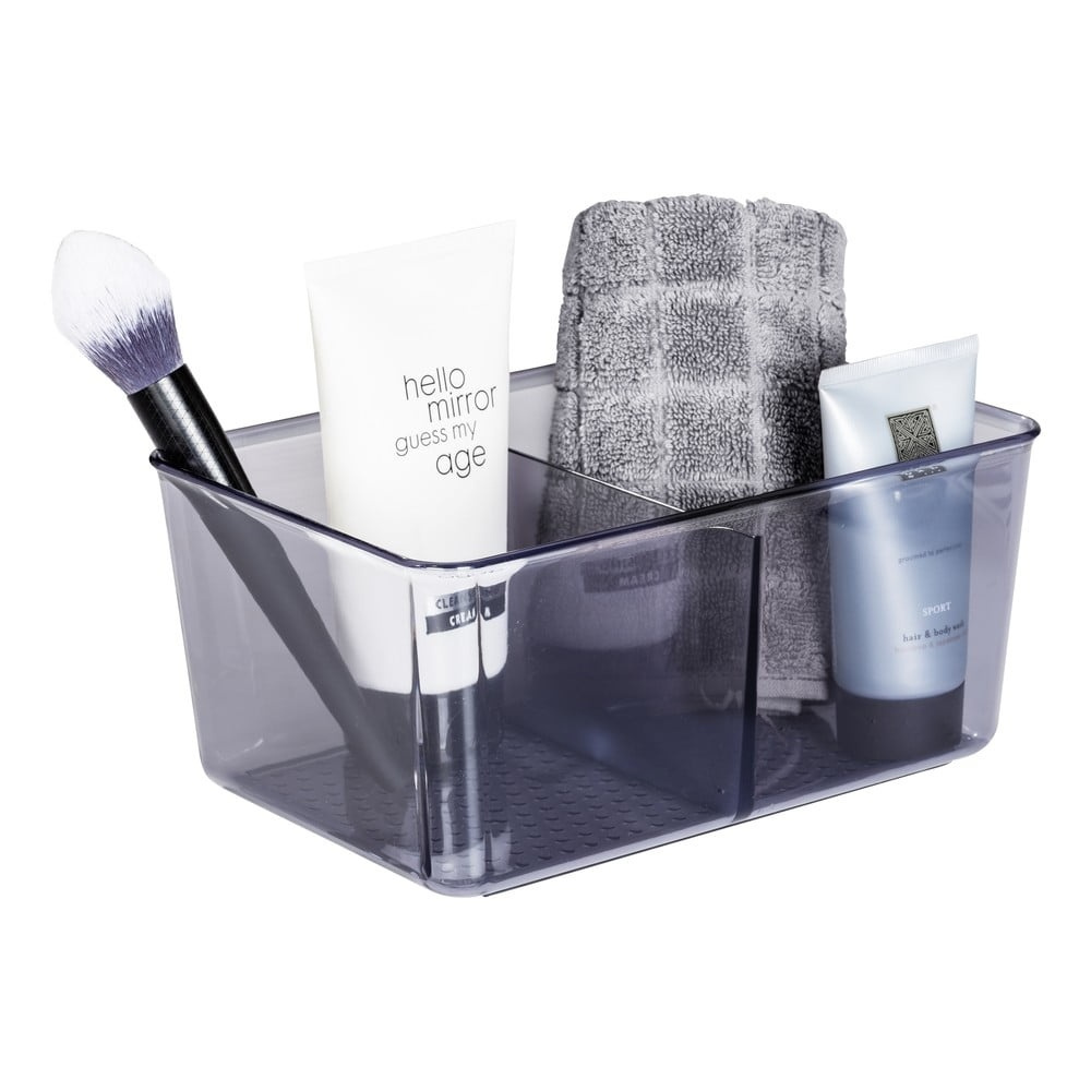 Storage Box, with divider, SAN DIEGO, 22,3 x 15,3, x H 10,5 cm, Transparent grey in the group Storage / Storage boxes at SmartaSaker.se (40810)