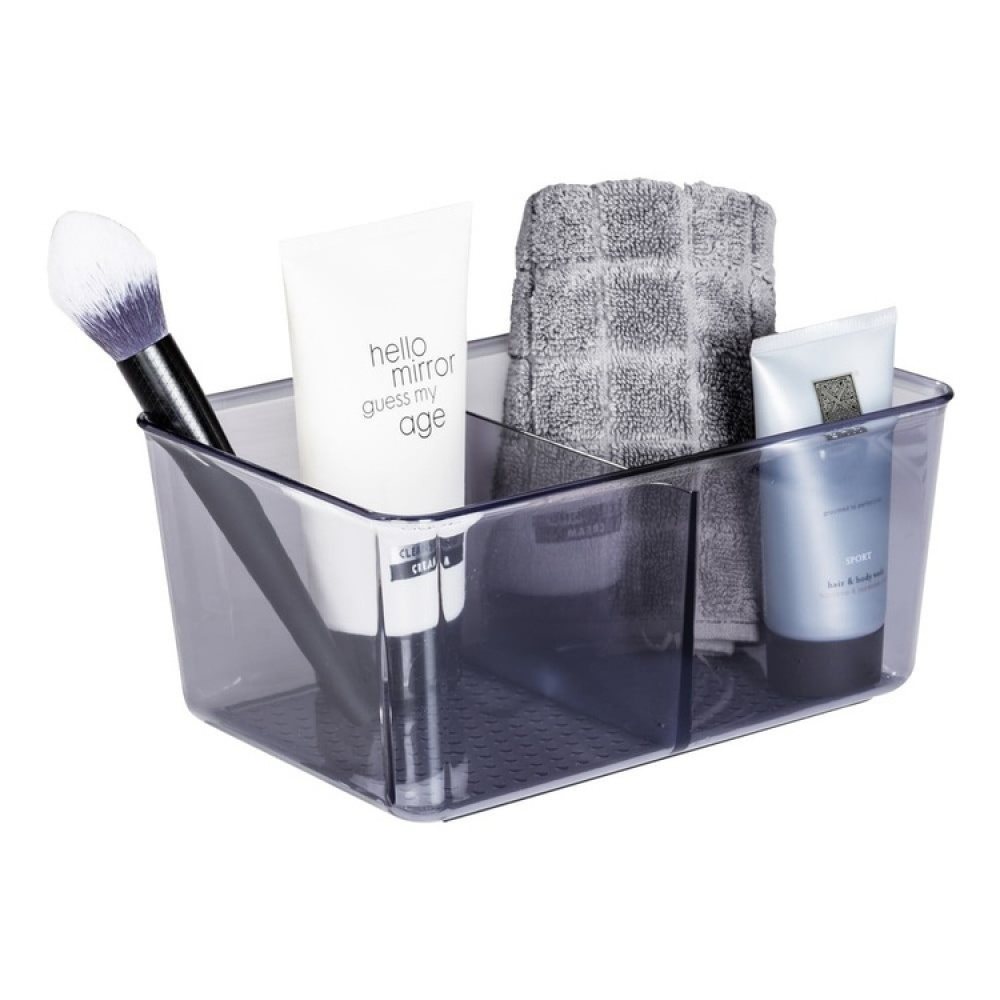 Storage Box, with divider, SAN DIEGO, 22,3 x 15,3, x H 10,5 cm, Transparent grey in the group Storage / Storage boxes at SmartaSaker.se (40810)