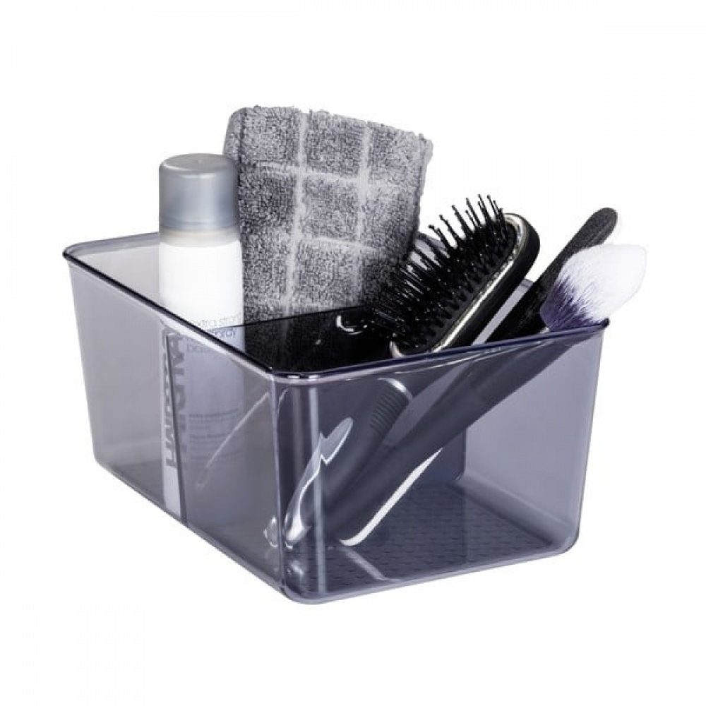Storage Box, with divider, SAN DIEGO, 22,3 x 15,3, x H 10,5 cm, Transparent grey in the group Storage / Storage boxes at SmartaSaker.se (40810)