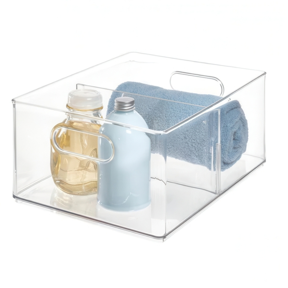Storage Box with divider, THE HOME EDIT ALL PURPOSE BIN, 25x 25x H15 cm, Transparent in the group Storage / Kitchen storage / Fridge storage at SmartaSaker.se (40811)