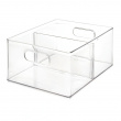 Storage Box with divider, THE HOME EDIT ALL PURPOSE BIN, 25x 25x H15 cm, Transparent