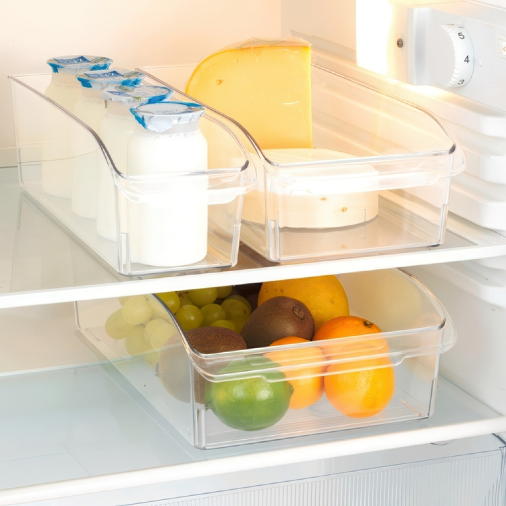 Storage box with handle, SMALL CABINET-ORGANIZER, 31 x 10 x H 9,5 cm, Clear in the group Storage / Kitchen storage / Kitchen cabinet organizers at SmartaSaker.se (40815)