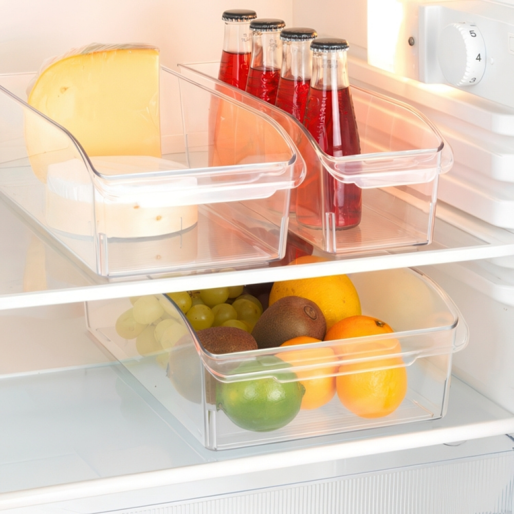 Storage box with handle, SMALL CABINET-ORGANIZER, 31 x 10 x H 9,5 cm, Clear in the group Storage / Kitchen storage / Kitchen cabinet organizers at SmartaSaker.se (40815)