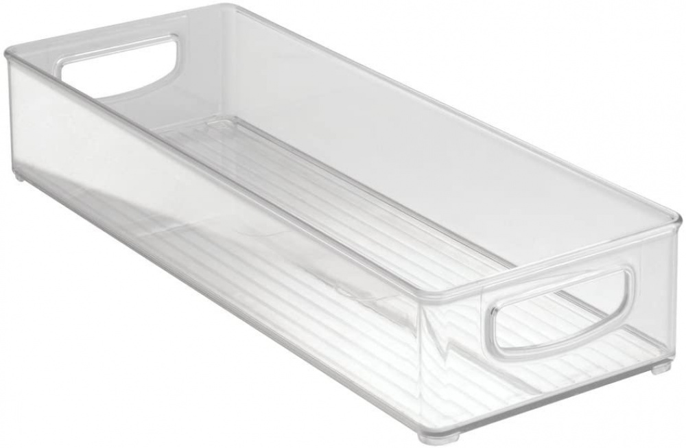 Storage box with handle, KITCHEN BINZ, 15,2 x 41 x H7,6 cm, Transparent in the group Storage / Kitchen storage / Fridge storage at SmartaSaker.se (40816)
