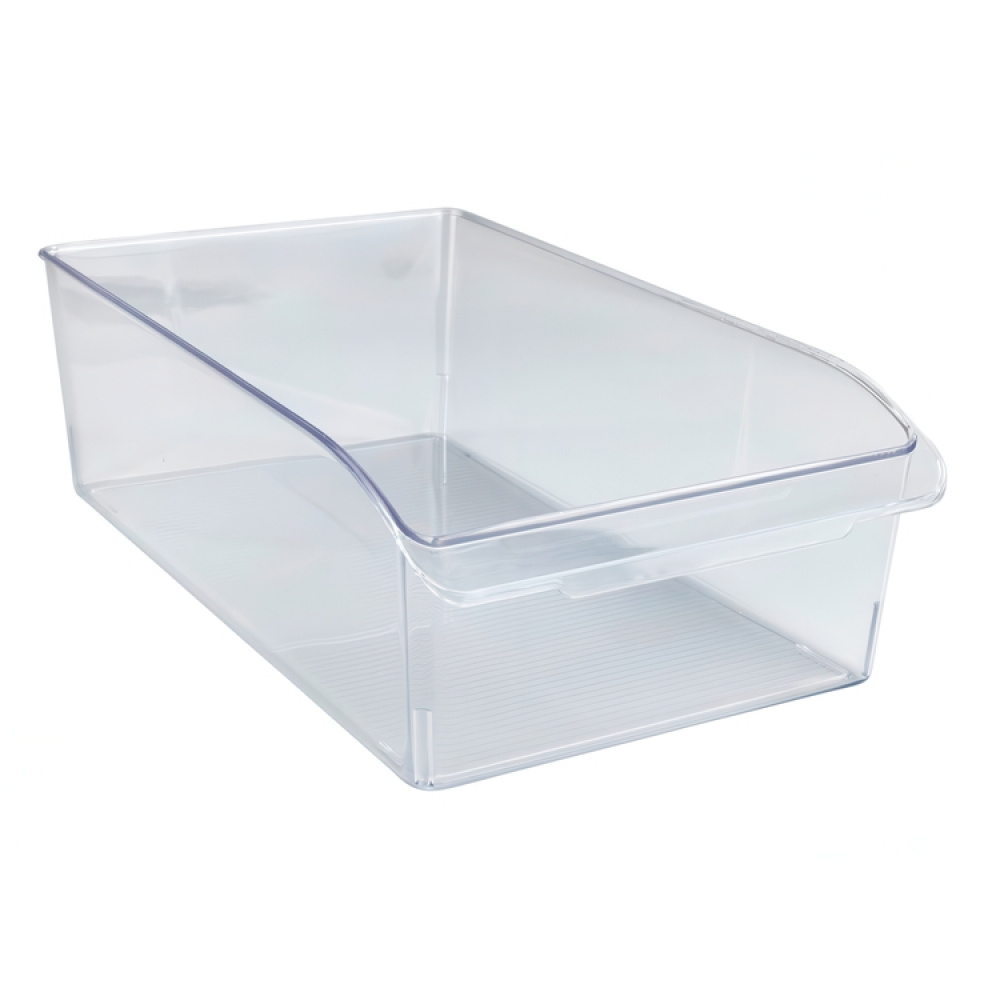 Storage box with handle, LARGE CABINET-ORGANIZER, 37 x 21 x H 11 cm, Clear in the group Storage / Kitchen storage / Kitchen cabinet organizers at SmartaSaker.se (40817)