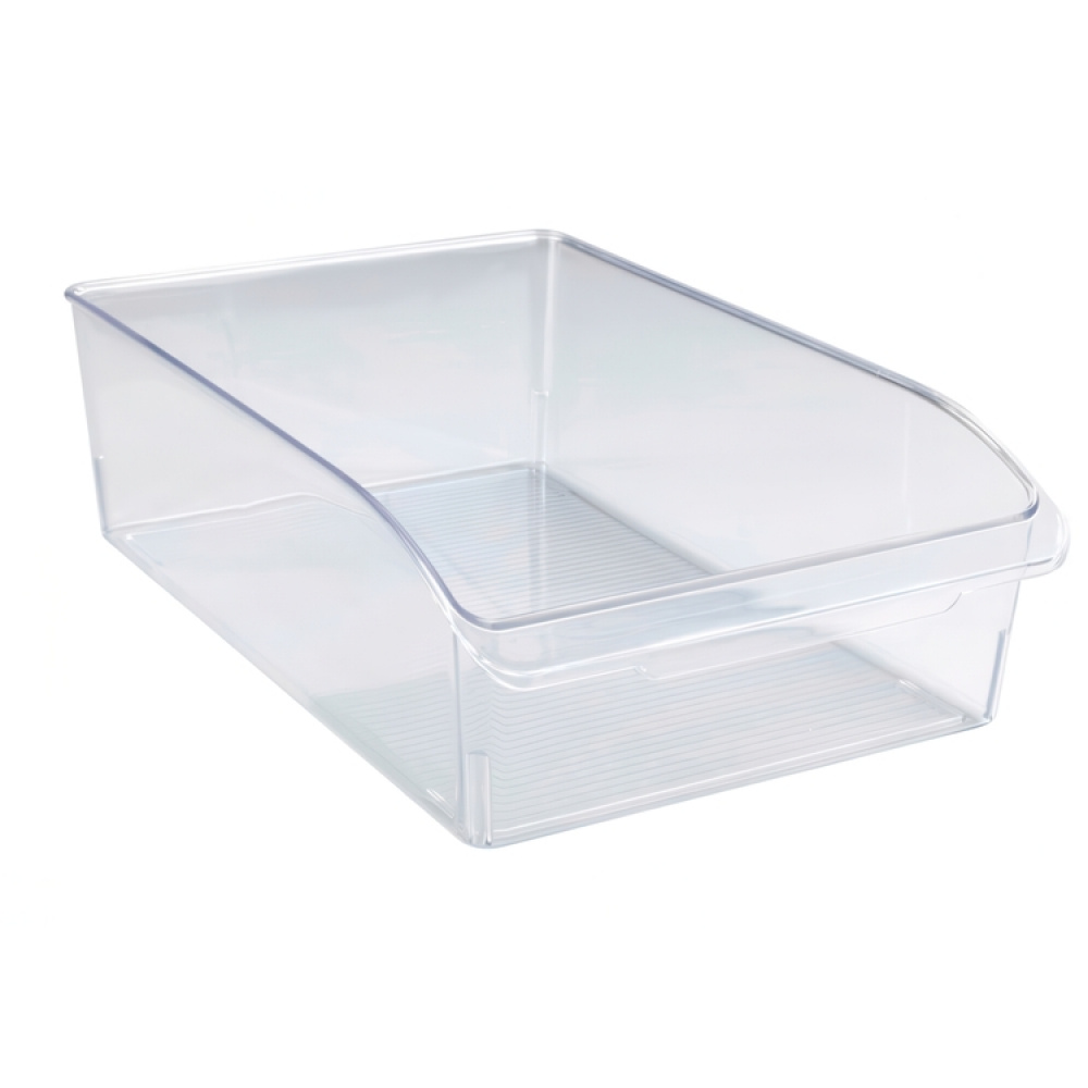 Storage box with handle, LARGE CABINET-ORGANIZER, 31 x 20 x H 9,5 cm, Clear in the group Storage / Kitchen storage / Kitchen cabinet organizers at SmartaSaker.se (40818)
