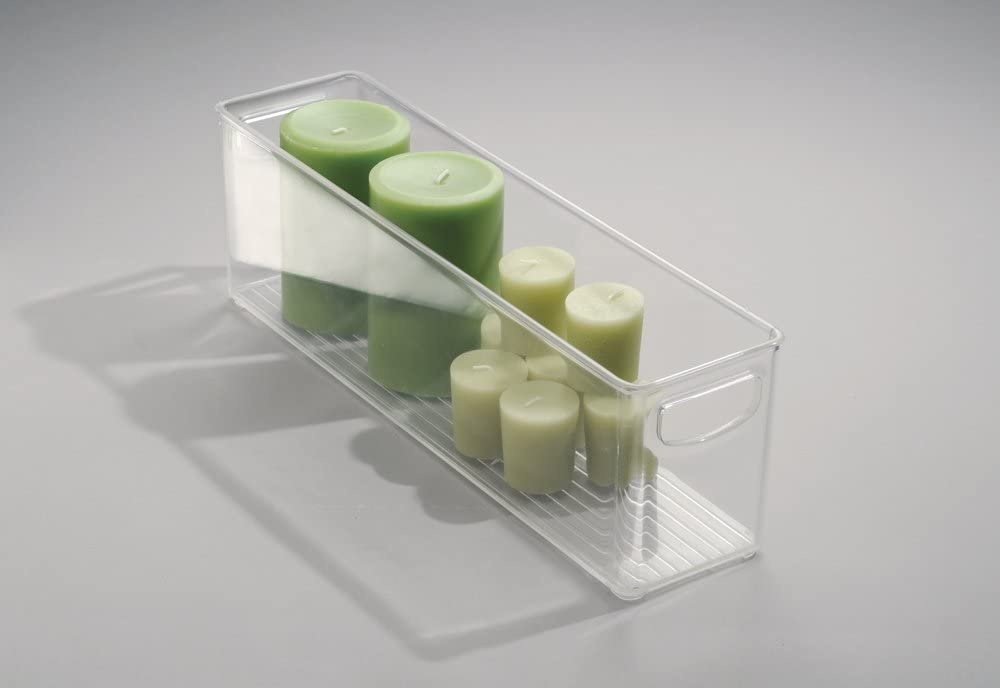 Storage box with handle, Slim, Long, KITCHEN BINZ, 10,2 x 40,6 x H12,7 cm, Transparent in the group Storage / Kitchen storage / Fridge storage at SmartaSaker.se (40819)