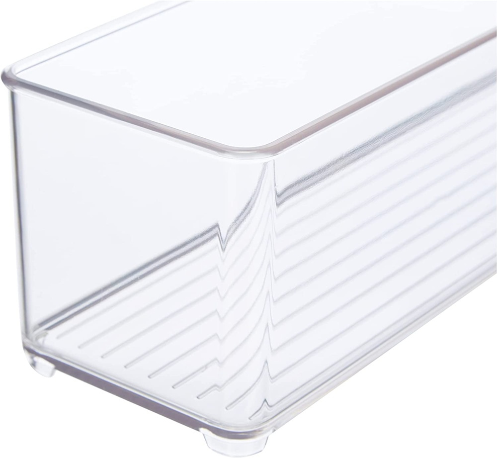 Storage box with handle, Slim and Deep, Stackable, PULLZ FRIDGE BINZ, 10 x 37 x H 10 cm, Transparent in the group Storage / Kitchen storage / Storage bins and jars at SmartaSaker.se (40820)