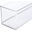 Storage box with handle, Slim and Deep, Stackable, PULLZ FRIDGE BINZ, 10 x 37 x H 10 cm, Transparent Storage box with handle, Slim and Deep, Stackable, PULLZ FRIDGE BINZ, 10 x 37 x H 10 cm, Transparent
