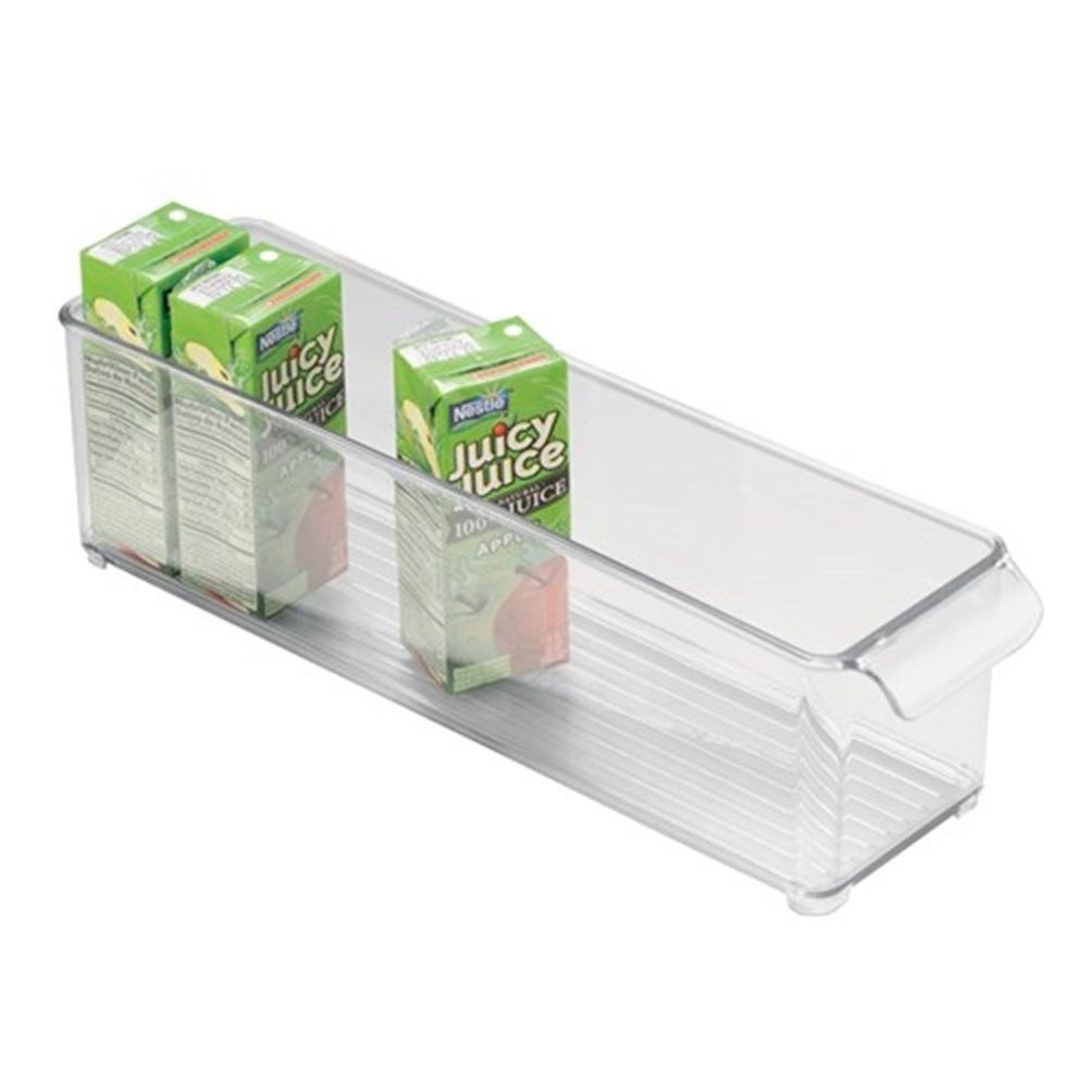 Storage box with handle, Slim and Deep, Stackable, PULLZ FRIDGE BINZ, 10 x 37 x H 10 cm, Transparent in the group Storage / Kitchen storage / Storage bins and jars at SmartaSaker.se (40820)