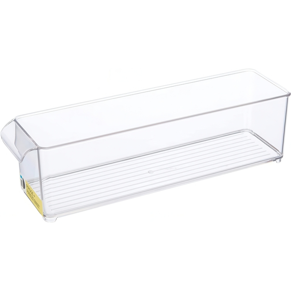 Storage box with handle, Slim and Deep, Stackable, PULLZ FRIDGE BINZ, 10 x 37 x H 10 cm, Transparent in the group Storage / Kitchen storage / Storage jars at SmartaSaker.se (40820)