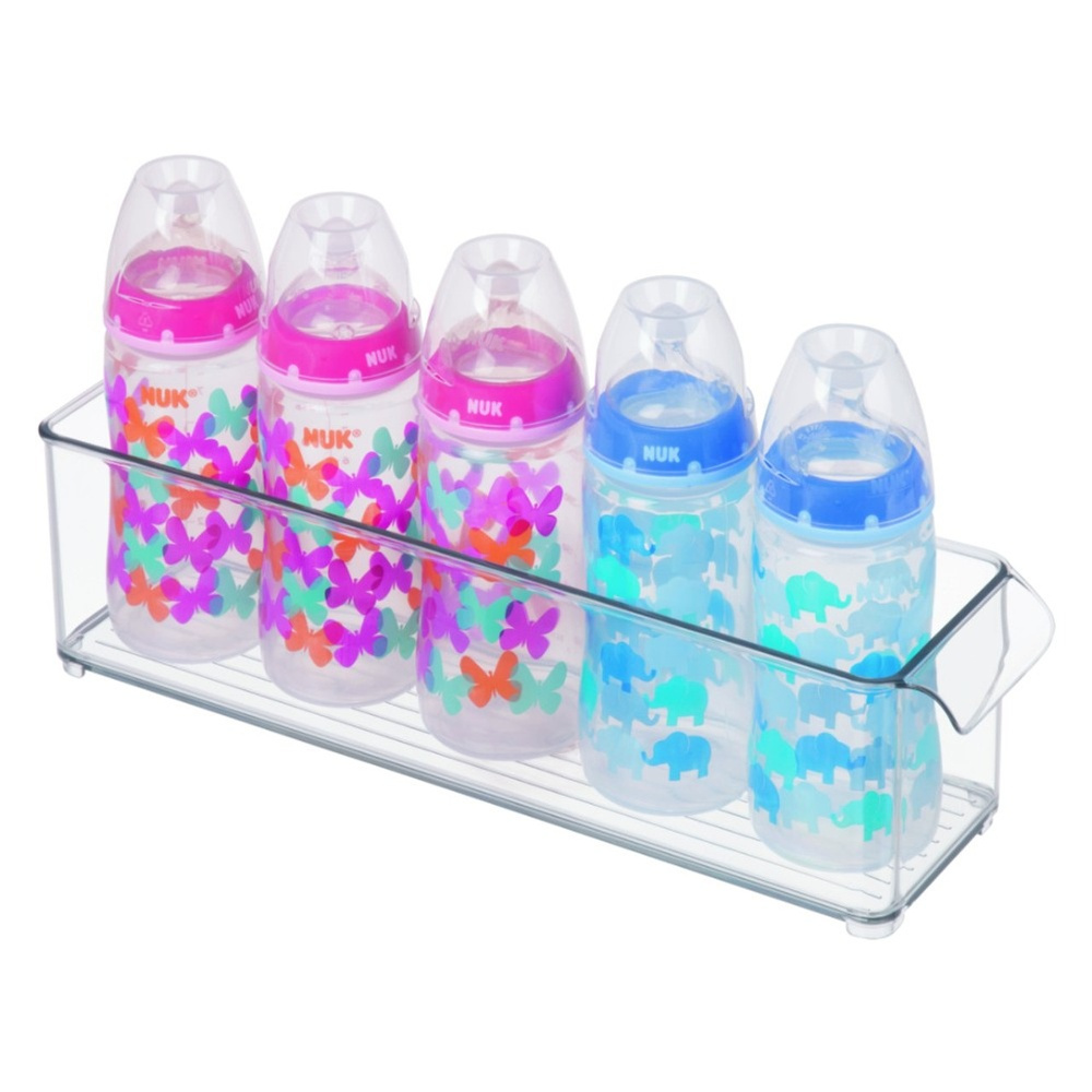 Storage box with handle, Slim and Deep, Stackable, PULLZ FRIDGE BINZ, 10 x 37 x H 10 cm, Transparent in the group Storage / Kitchen storage / Storage bins and jars at SmartaSaker.se (40820)