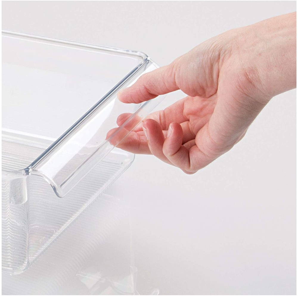 Storage box with handle, PULLZ LARGE ORGANISER, 29,2 x 20,3 x H 9 cm, Transparent in the group Storage / Kitchen storage / Fridge storage at SmartaSaker.se (40821)