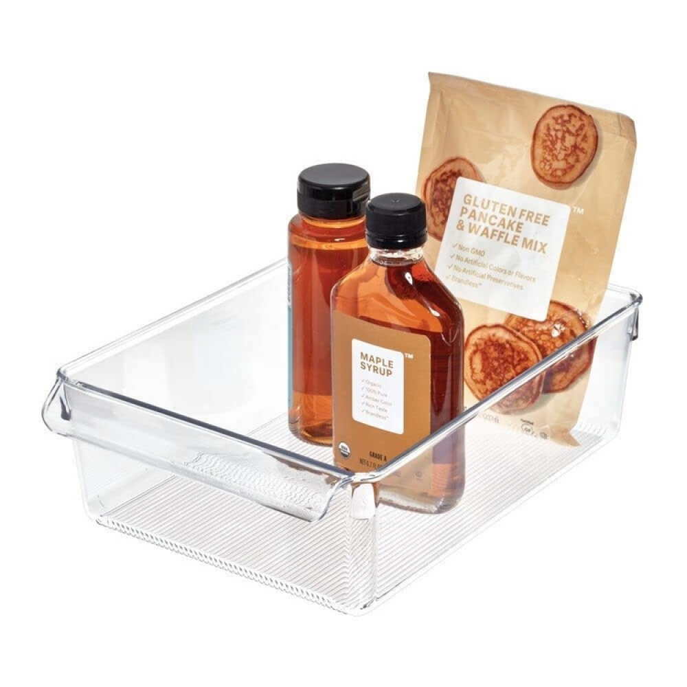 Storage box with handle, PULLZ LARGE ORGANISER, 29,2 x 20,3 x H 9 cm, Transparent in the group Storage / Kitchen storage / Fridge storage at SmartaSaker.se (40821)
