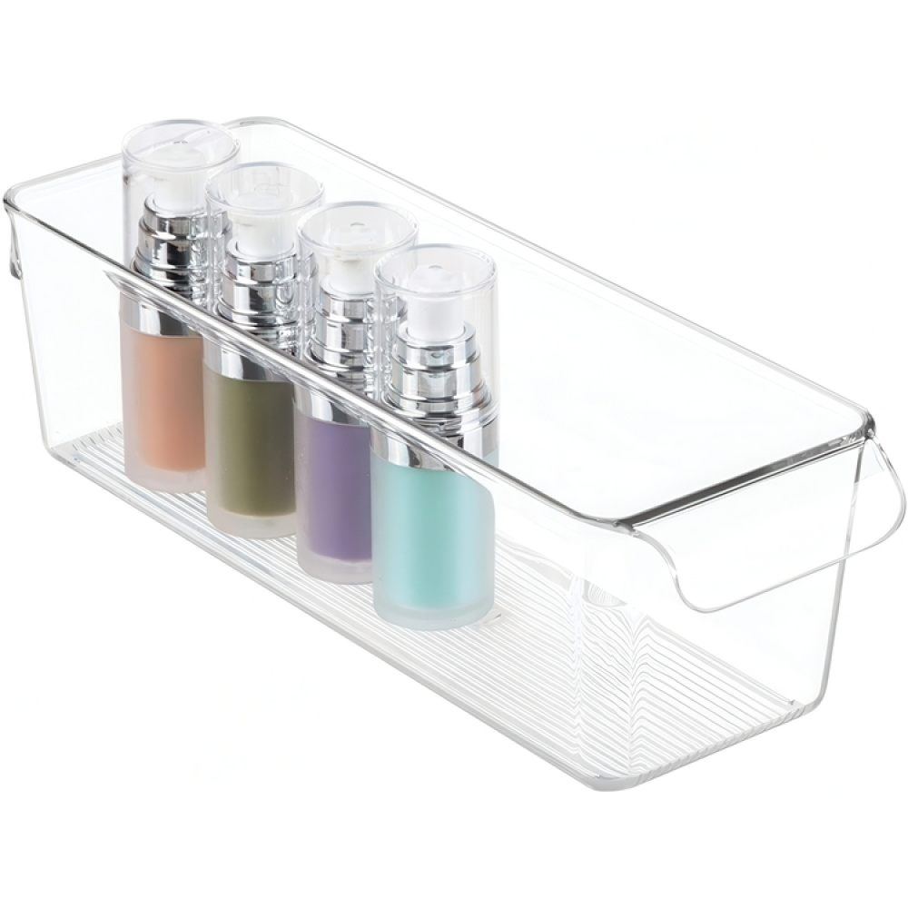 Storage box with handle, Slim, PULLZ SMALL ORGANISER, 29,2 x 10,2 x H 9 cm, Transparent in the group Storage / Kitchen storage / Fridge storage at SmartaSaker.se (40823)