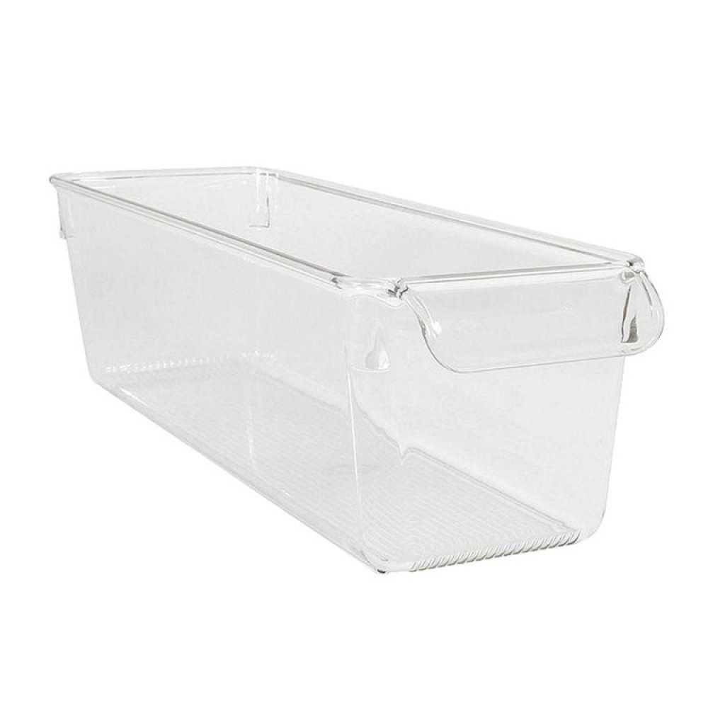 Storage box with handle, Slim, PULLZ SMALL ORGANISER, 29,2 x 10,2 x H 9 cm, Transparent in the group Storage / Kitchen storage / Fridge storage at SmartaSaker.se (40823)