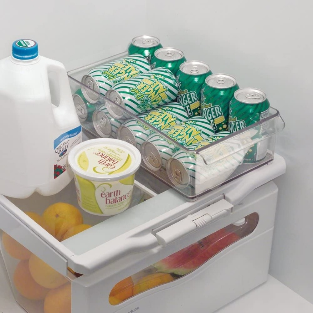 Storage box with handle, PULLZ BINZ, 20 x 37 x H 10 cm, Transparent in the group Storage / Kitchen storage / Fridge storage at SmartaSaker.se (40824)