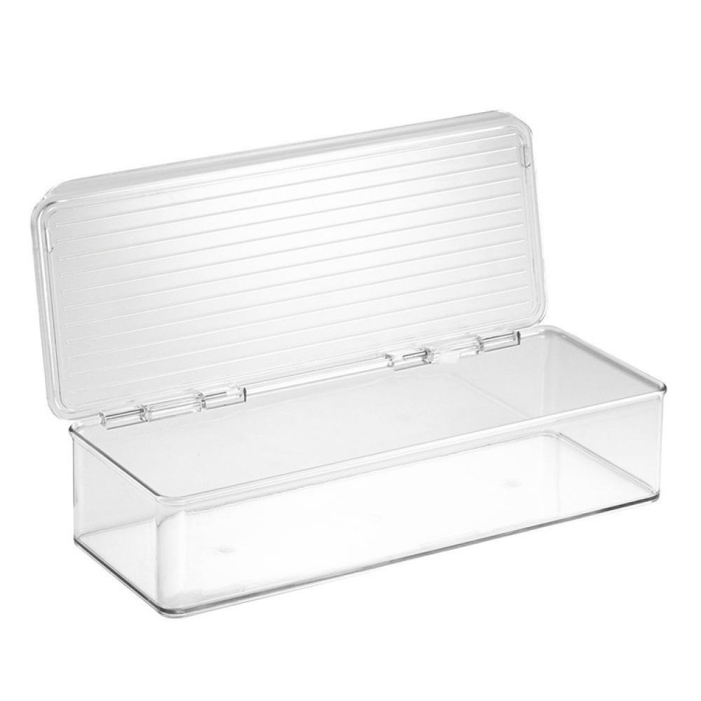 Stackable storage box with lid, ID KITCHEN BINZ, 34 x 15 x H 7,7 cm , Clear in the group Storage / Kitchen storage / Kitchen cabinet organizers at SmartaSaker.se (40826)