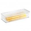 Stackable storage box with lid, ID KITCHEN BINZ, 34 x 15 x H 7,7 cm , Clear Stackable storage box with lid, ID KITCHEN BINZ, 34 x 15 x H 7,7 cm , Clear