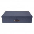 Storage box, BIGSO JAKOB CANVAS, 31 x 43 x H 10,5 cm, Blue