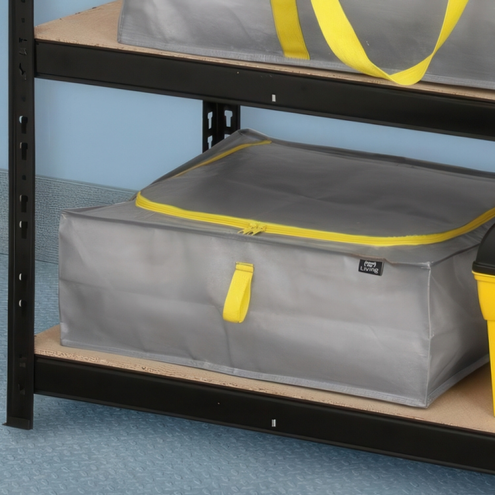 Multipurpose Cover, 45 L TAURUS SUPER TOUGH SMALL, 55 x 45 x H 18 cm, Silver grey / Yellow in the group Storage / Storage boxes at SmartaSaker.se (40831)