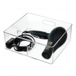 Storage Bin, THE HOME EDIT HAIR DRYER ORGANIZER, 28,4 x 25,4 x H10,8 cm, Clear