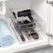 Storage Bin, THE HOME EDIT HAIR DRYER ORGANIZER, 28,4 x 25,4 x H10,8 cm, Clear